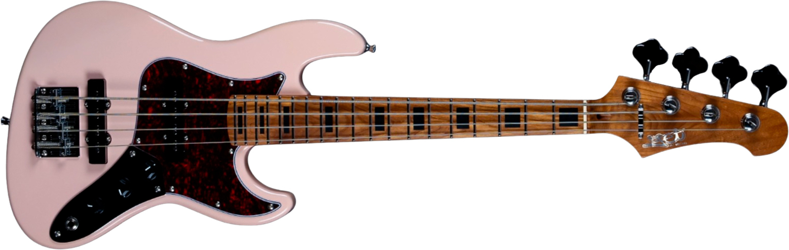 Jet Guitars Jjb300 Travel Pk Shsc Mn - Pink - Elektrische reisbas - Main picture