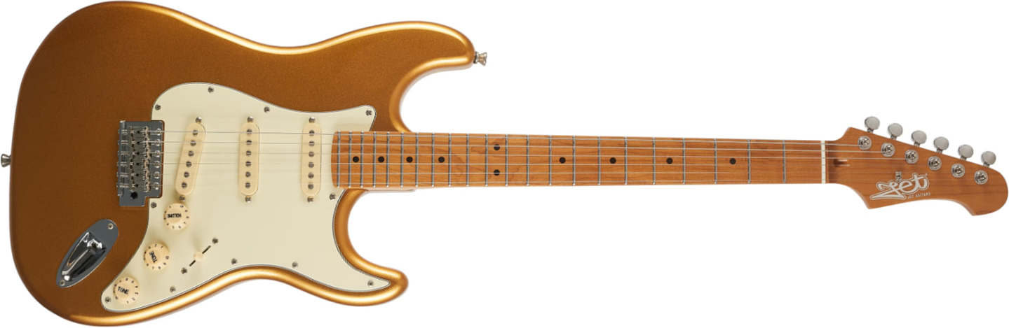 Jet Guitars Js300 Gd 3s Trem Mn - Gold - Elektrische gitaar in Str-vorm - Main picture