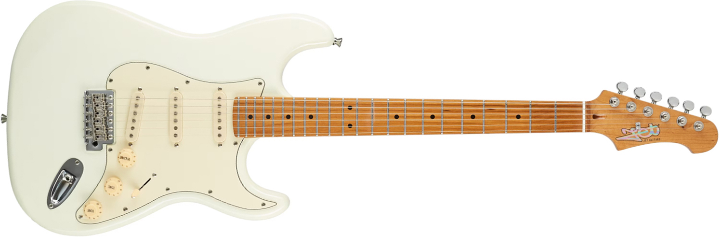 Jet Guitars Js300 Ow 3s Trem Mn - Olympic White - Elektrische gitaar in Str-vorm - Main picture