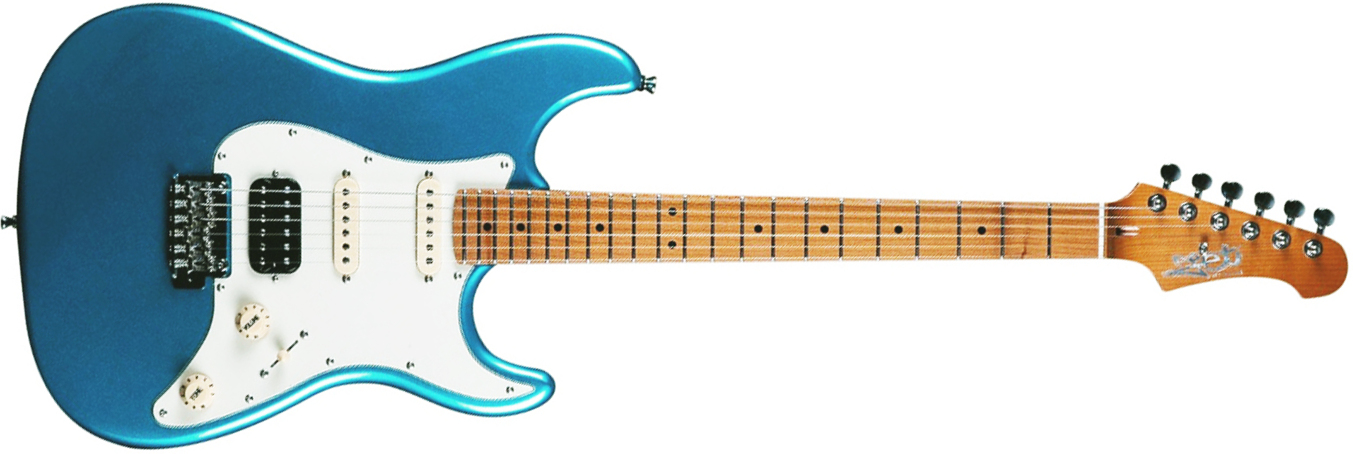 Jet Guitars Js400 Lpb Hss Trem Mn - Lake Placid Blue - Elektrische gitaar in Str-vorm - Main picture