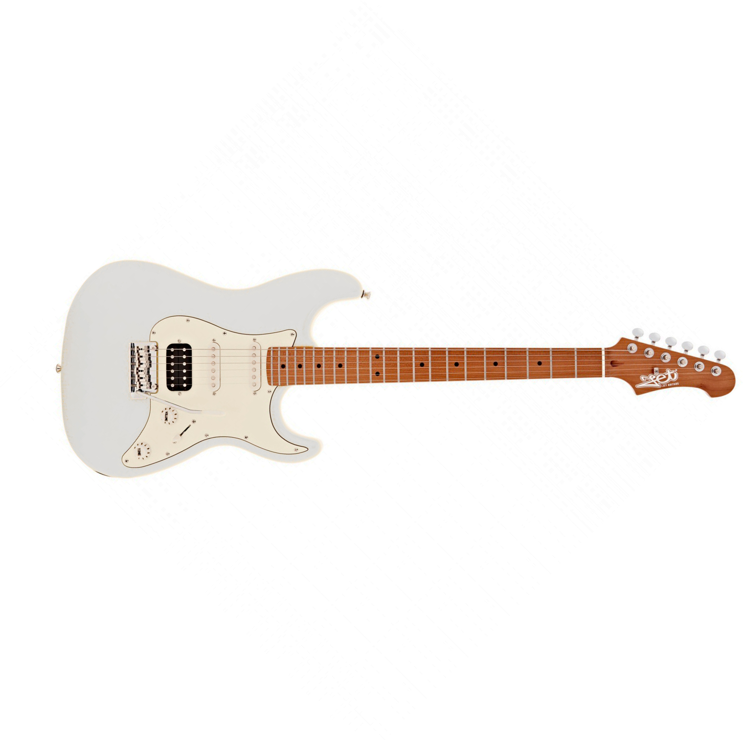 Jet Guitars Js400 Ow Hss Trem Mn - Olympic White - Elektrische gitaar in Strat vorm - Main picture