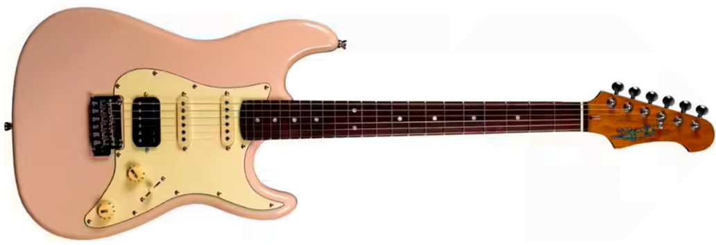 Jet Guitars Js400 Pk R Hss Trem Rw - Shell Pink - Elektrische gitaar in Strat vorm - Main picture