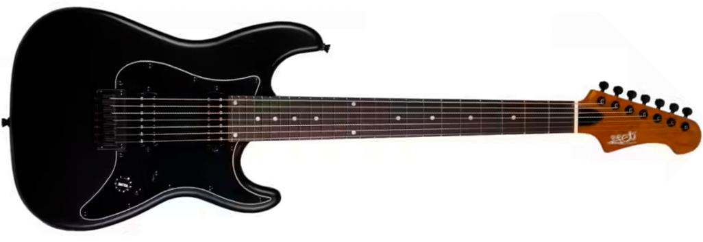 Jet Guitars Js407 Mbk 7c Baryton 2h Ht Rw - Matt Black - Bariton elektrische gitaar - Main picture