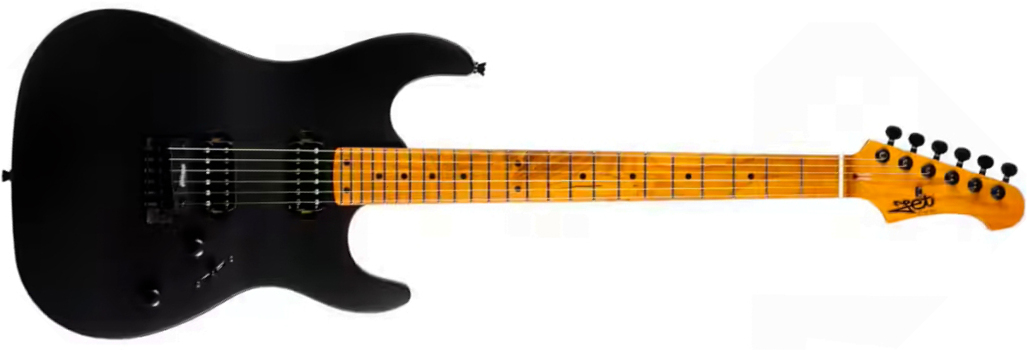 Jet Guitars Js500 Mbk 2h Trem Mn - Matt Black - Elektrische gitaar in Strat vorm - Main picture