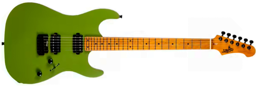 Jet Guitars Js500 Mgr 2h Trem Mn - Matt Green - Elektrische gitaar in Strat vorm - Main picture