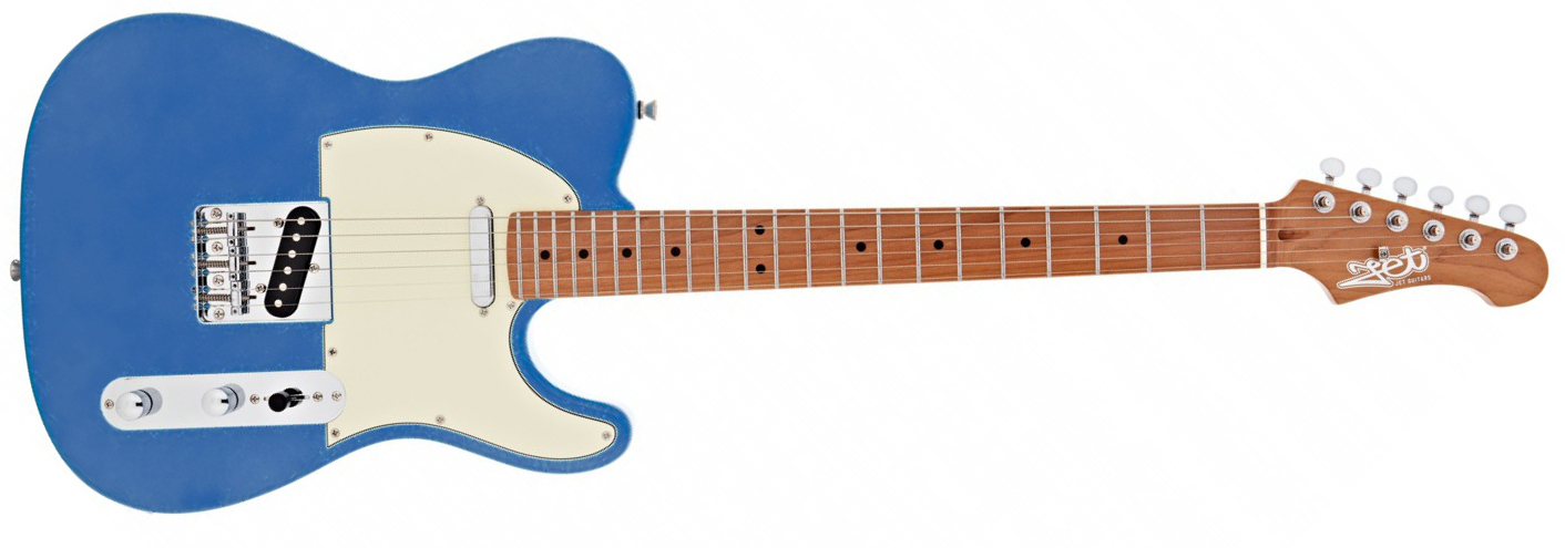 Jet Guitars Jt300 Lpb 2s Ht Mn - Lake Placid Blue - Televorm elektrische gitaar - Main picture