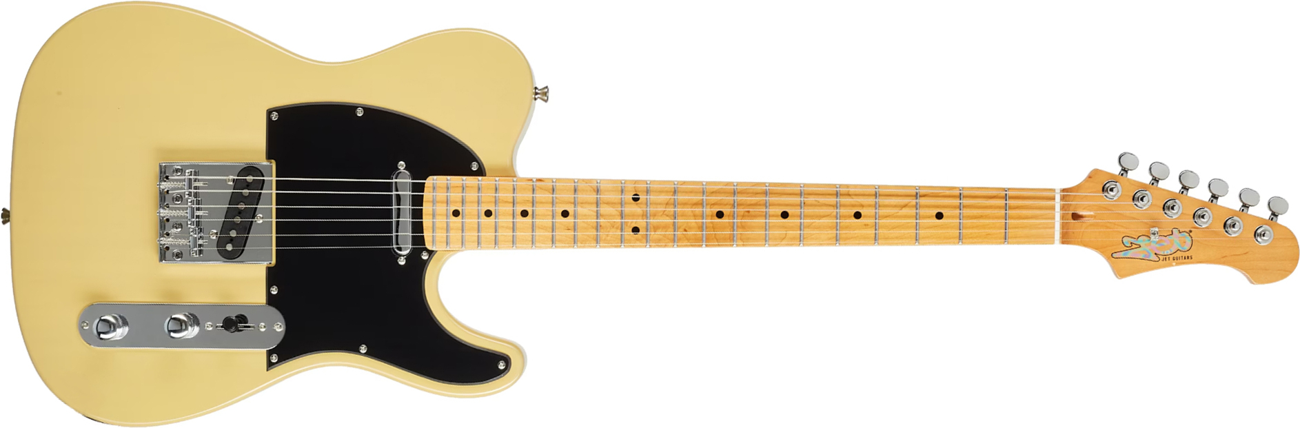Jet Guitars Jt350 Bsc 2s Ht Mn - Butterscotch - Televorm elektrische gitaar - Main picture
