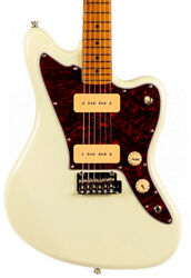 Retro-rock elektrische gitaar Jet guitars JJ-300 P90 OW - olympic white