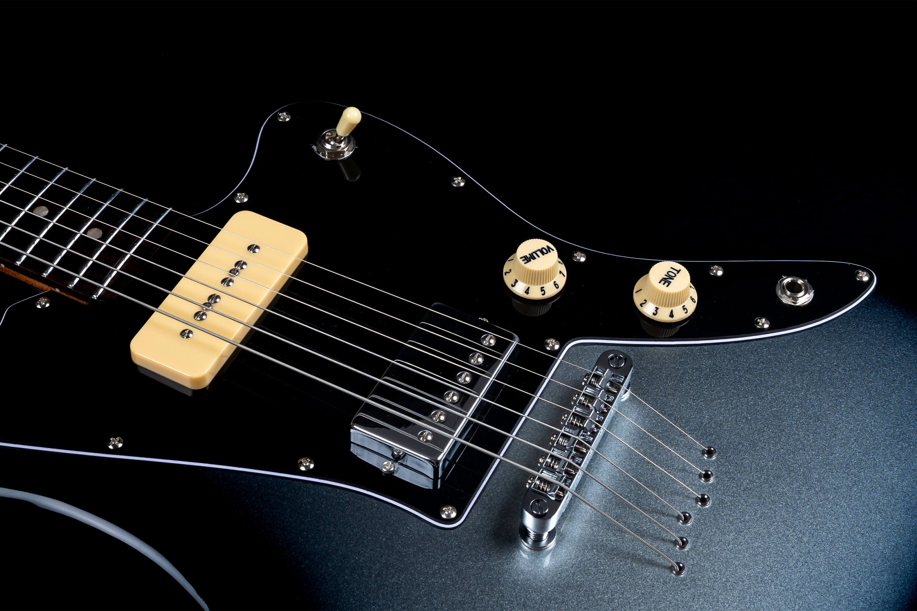 Jet Guitars Jj 350 Baritone Ht H P-90 Rw - Moonburst Lunar Eclipse - Bariton elektrische gitaar - Variation 3
