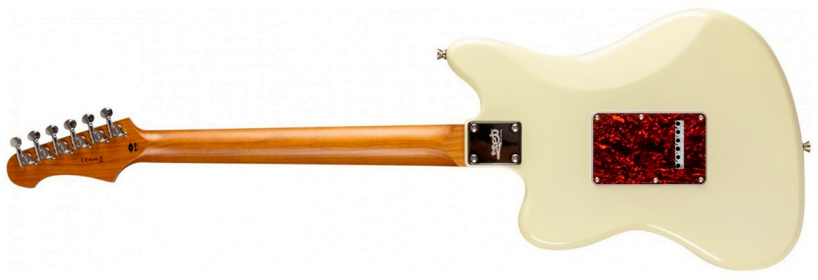 Jet Guitars Jj300 P90 Ow 2s Ht Mn - Olympic White - Retro-rock elektrische gitaar - Variation 1