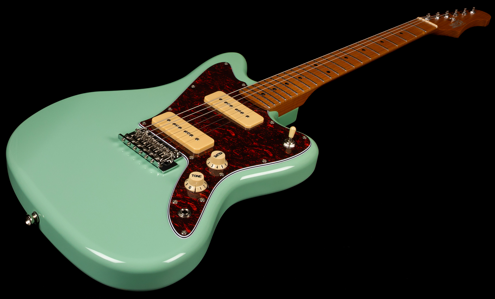 Jet Guitars Jj300 P90 Ow 2s Ht Mn - Sea Green - Retro-rock elektrische gitaar - Variation 2