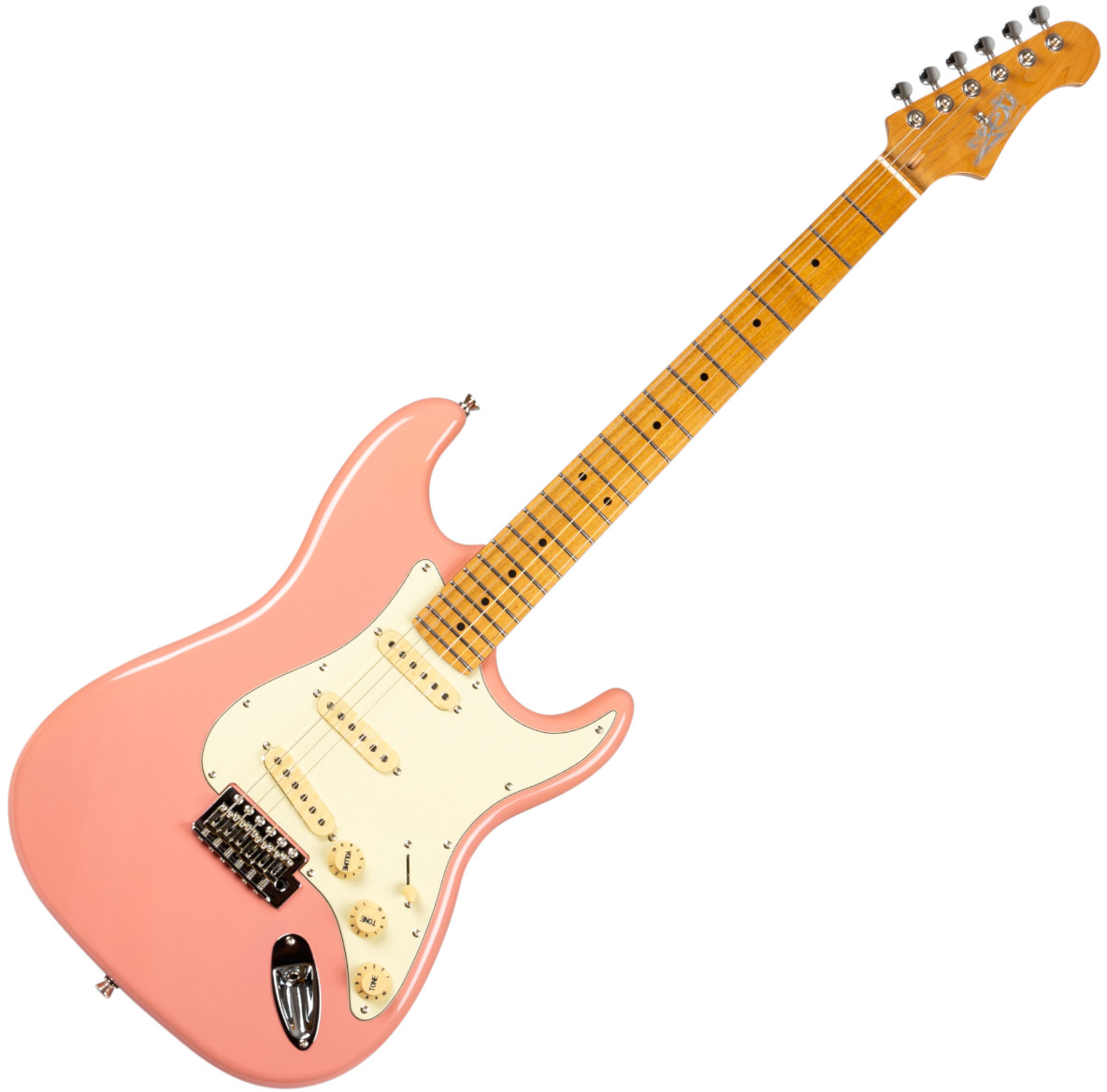 Jet Guitars Js300 Bgd 3s Trem Mn - Burgundy Pink - Elektrische gitaar in Strat vorm - Variation 1