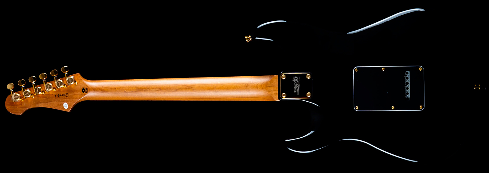 Jet Guitars Js380 Bk G 3s Trem Rw - Black - Elektrische gitaar in Strat vorm - Variation 1