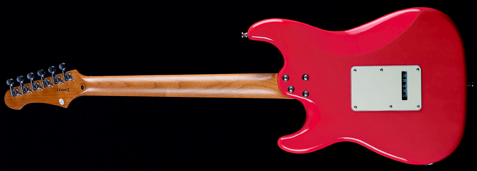Jet Guitars Js400 Crd Hss Trem Mn - Coral Red - Elektrische gitaar in Strat vorm - Variation 1