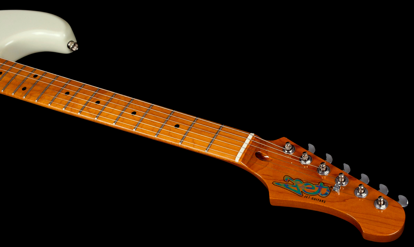 Jet Guitars Js400 Ow Hss Trem Mn - Olympic White - Elektrische gitaar in Strat vorm - Variation 4