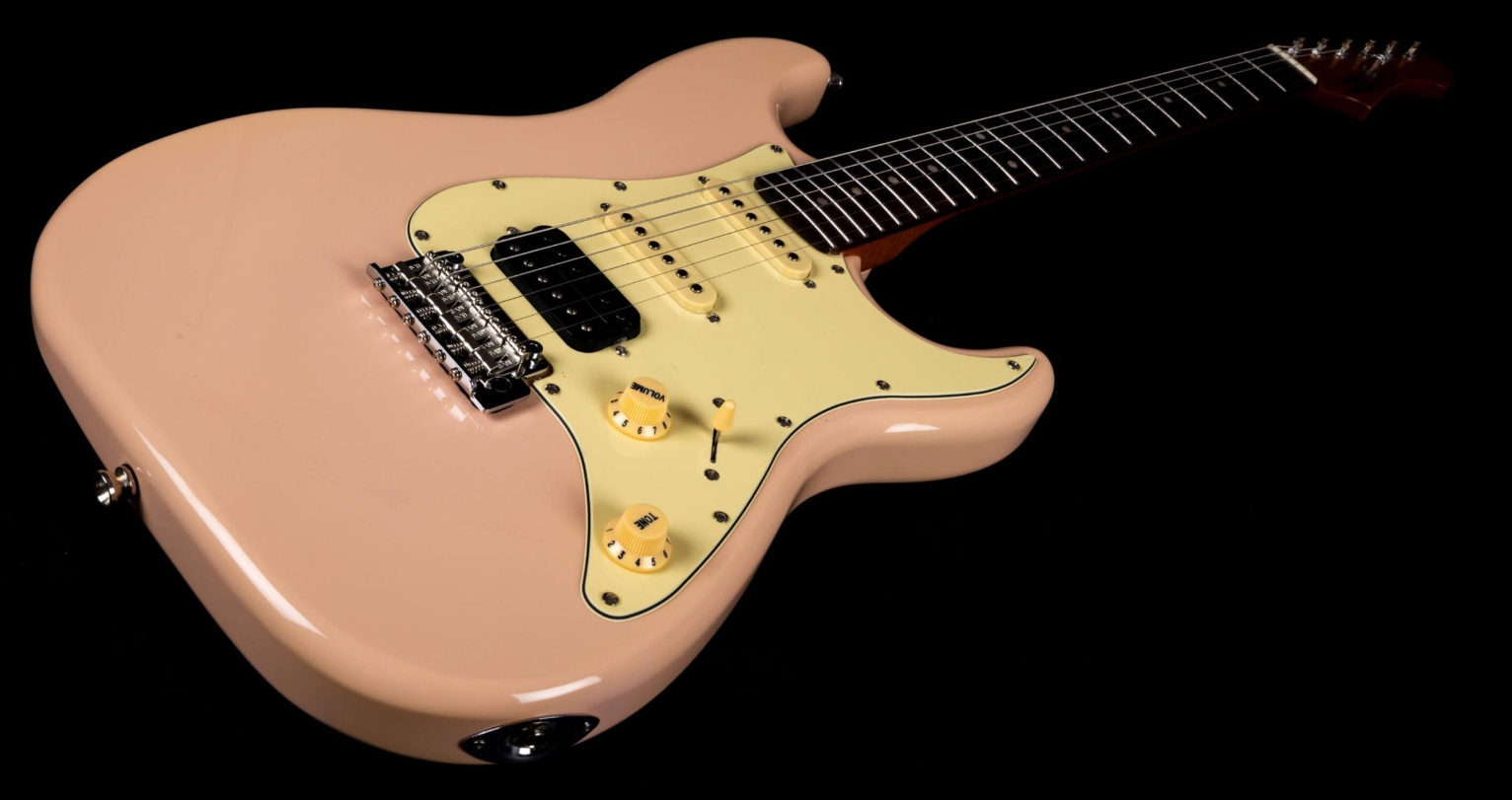 Jet Guitars Js400 Pk R Hss Trem Rw - Shell Pink - Elektrische gitaar in Strat vorm - Variation 2