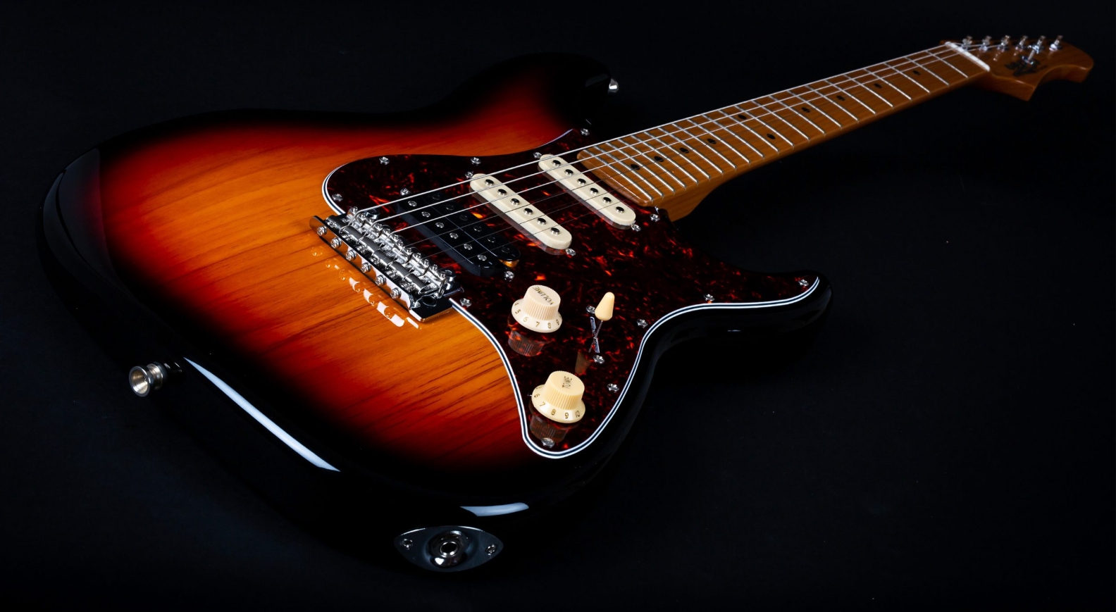 Jet Guitars Js400 Sb Lh Gaucher Hss Trem Mn - Sunburst - Elektrische gitaar in Strat vorm - Variation 2