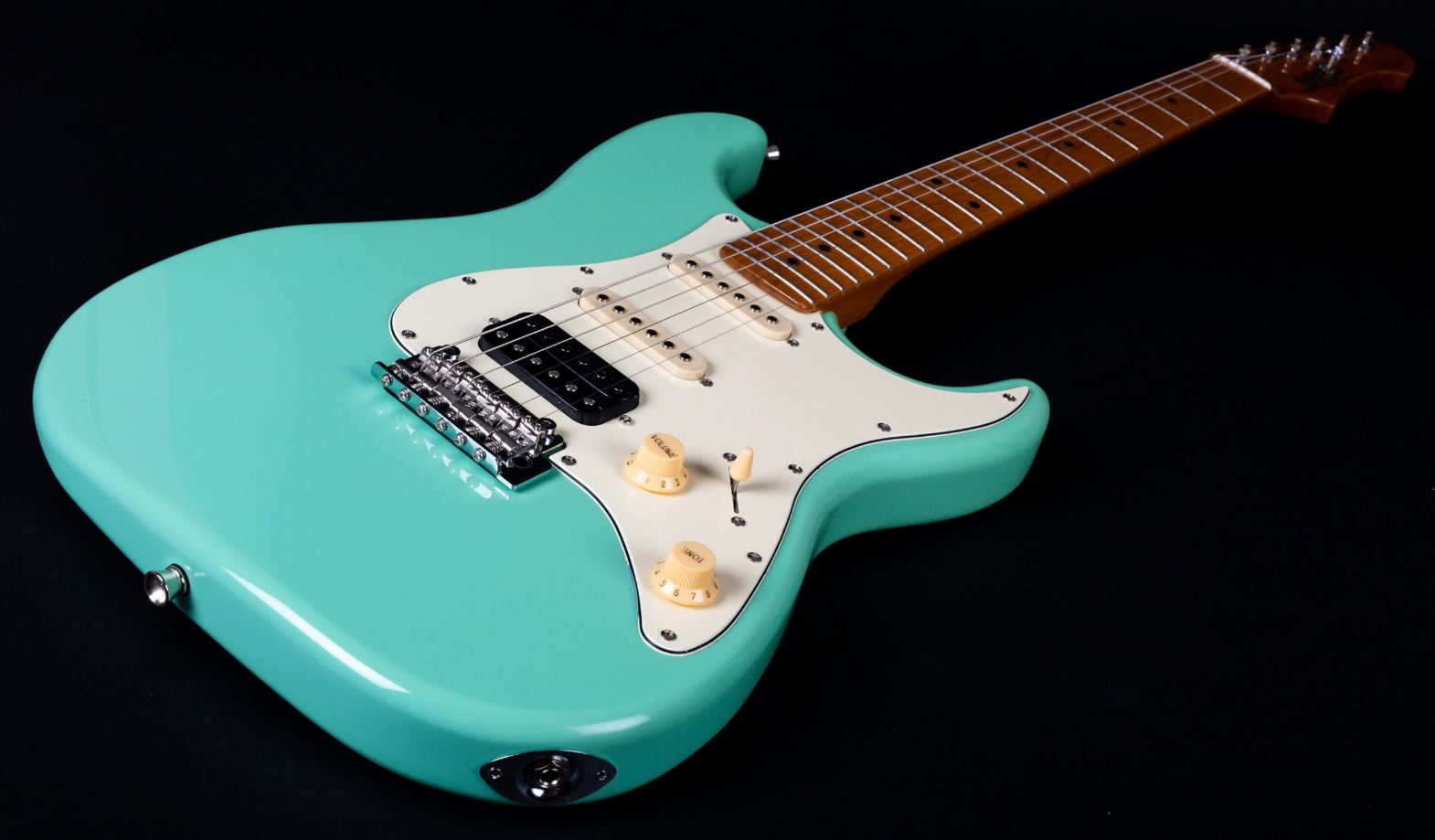 Jet Guitars Js400 Sg Lh Gaucher Hss Trem Mn - Sea Foam Green - Elektrische gitaar in Strat vorm - Variation 2