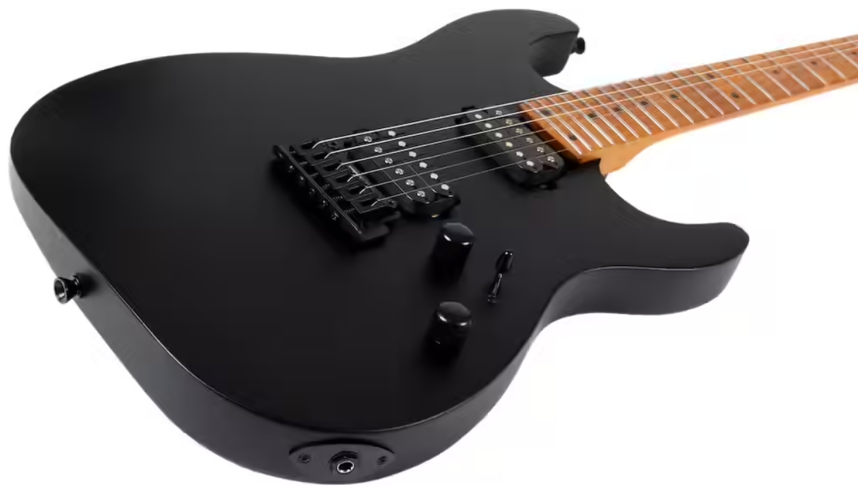 Jet Guitars Js500 Mbk 2h Trem Mn - Matt Black - Elektrische gitaar in Strat vorm - Variation 2