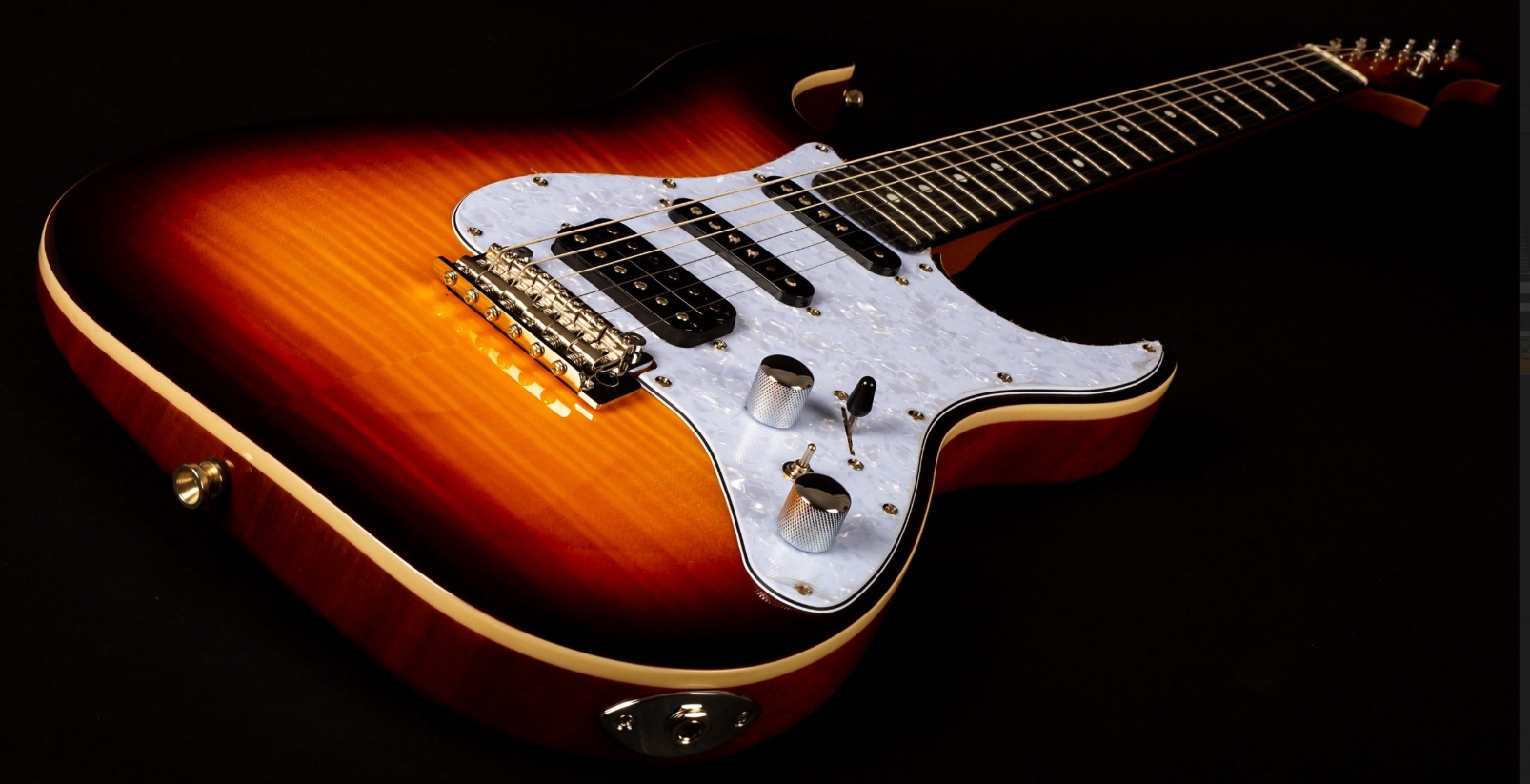 Jet Guitars Js600 Bs Trem Hss Eb - Sunburst - Elektrische gitaar in Strat vorm - Variation 2