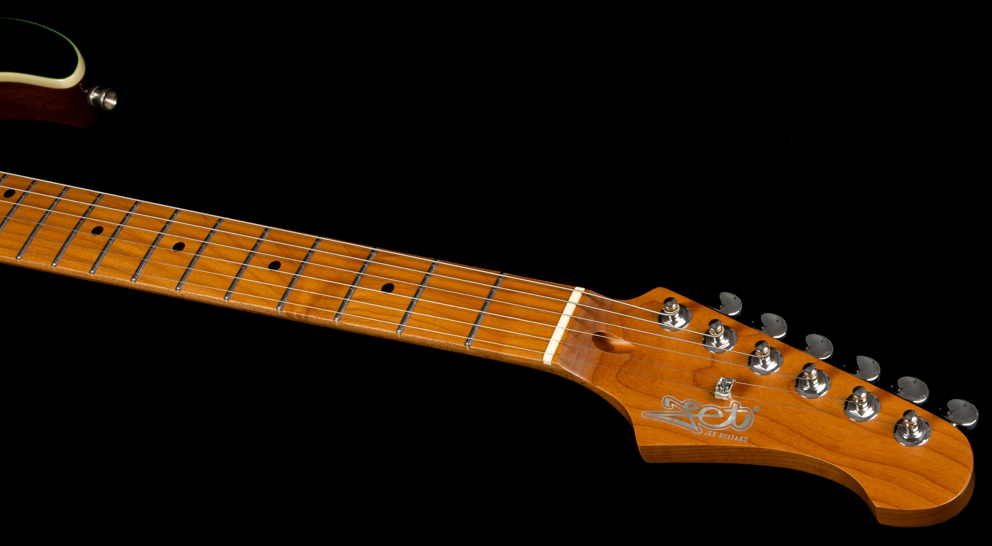 Jet Guitars Js600 Tgr Trem Hss Mn - Transparent Green - Elektrische gitaar in Strat vorm - Variation 5