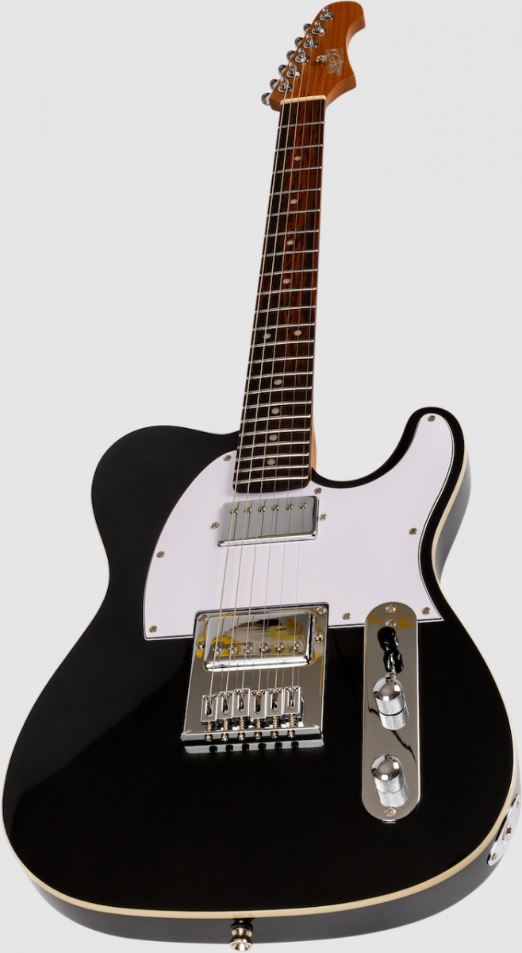 Jet Guitars Jt350 Bk R Hh Ht Rw - Black - Televorm elektrische gitaar - Variation 2