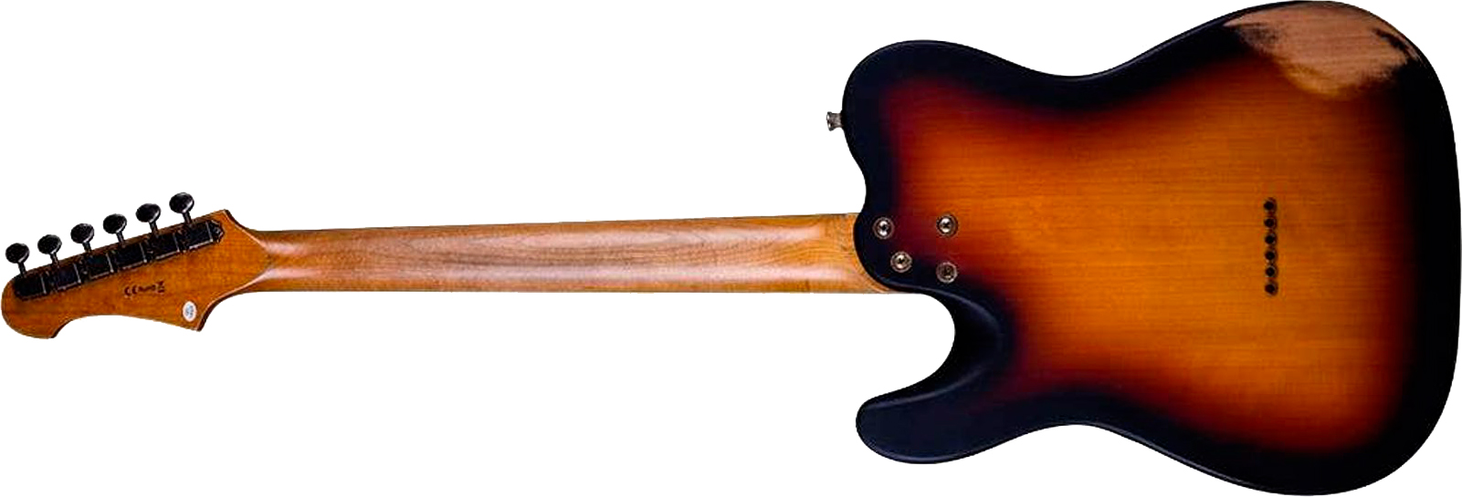 Jet Guitars Jt350 Rlc Sh Ht Mn - Sunburst Distressed - Televorm elektrische gitaar - Variation 1