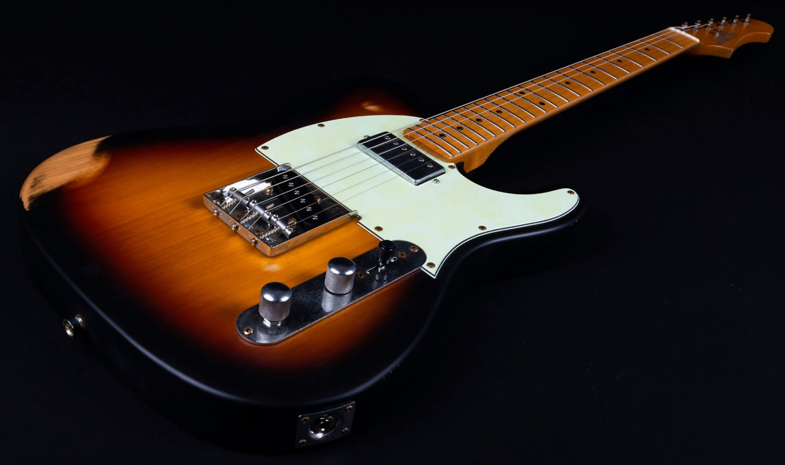 Jet Guitars Jt350 Rlc Sh Ht Mn - Sunburst Distressed - Televorm elektrische gitaar - Variation 2