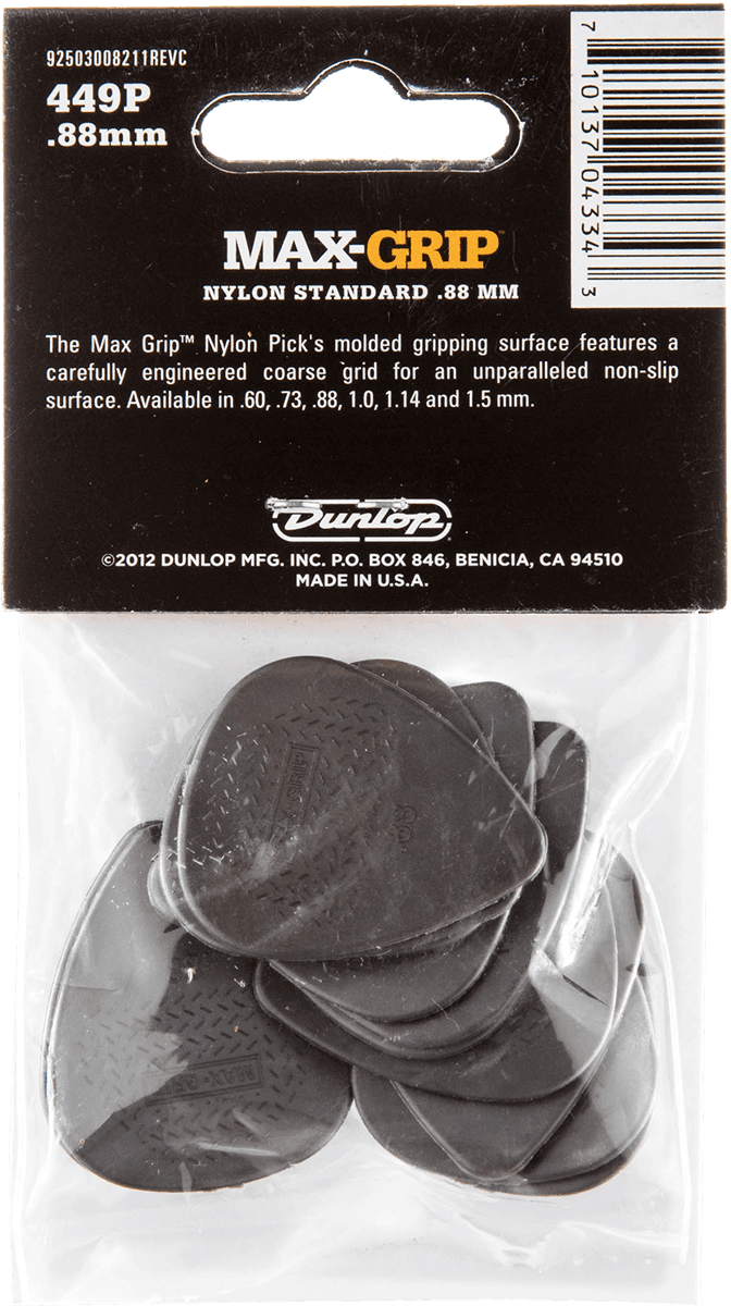 Jim Dunlop 449p088 Max Grip - Plectrum - Variation 1