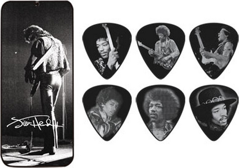 Jim Dunlop Jh-pt06m - Lot De 12 Jimi Hendrix Silver Portrait - Plectrum - Main picture