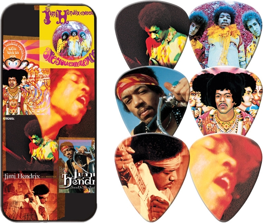 Jim Dunlop Jh-pt08h Lot De 6 Jimi Hendrix Montage - Plectrum - Main picture