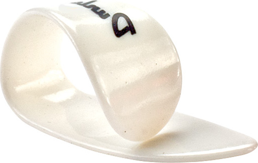 Jim Dunlop Thumbpick Plastic Lh 9013 Pouce Gaucher Large White (sachet De 12) - Plectrum - Main picture
