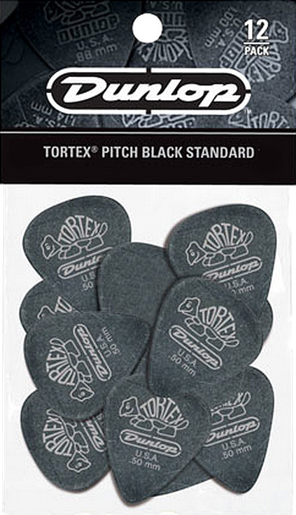 Jim Dunlop Tortex Pitch Black 488 12-set - .73mm Black - Plectrum - Main picture