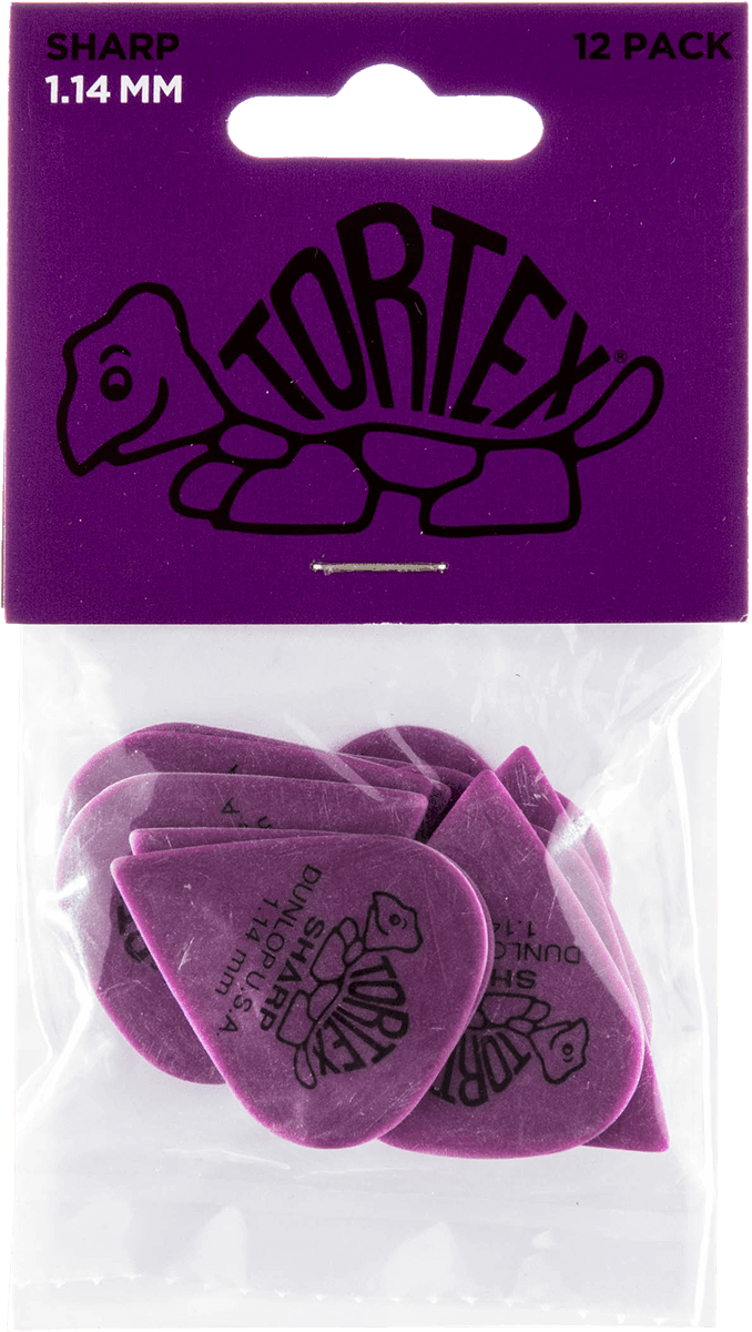 Jim Dunlop Tortex Sharp Pack De 12 - 1,14mm - Plectrum - Main picture