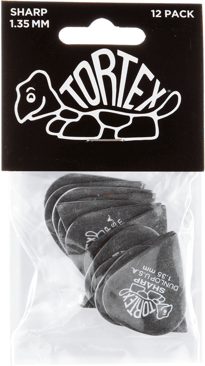 Jim Dunlop Tortex Sharp Pack De 12 - 1,35mm - Plectrum - Main picture