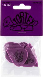 Plectrum Jim dunlop 412P114 Tortex Sharp Pack de 12 - 1.14mm