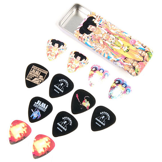 Jim Dunlop Jh-pt02m Lot De 12 Jimi Hendrix Collector Axis Bold As Love - Plectrum - Variation 1