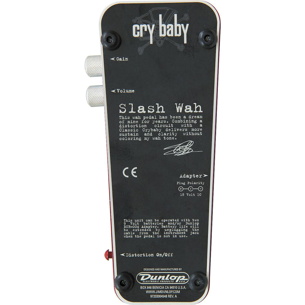 Jim Dunlop Sw95 Slash Signature Cry Baby Wah - Wah/filter effectpedaal - Variation 2