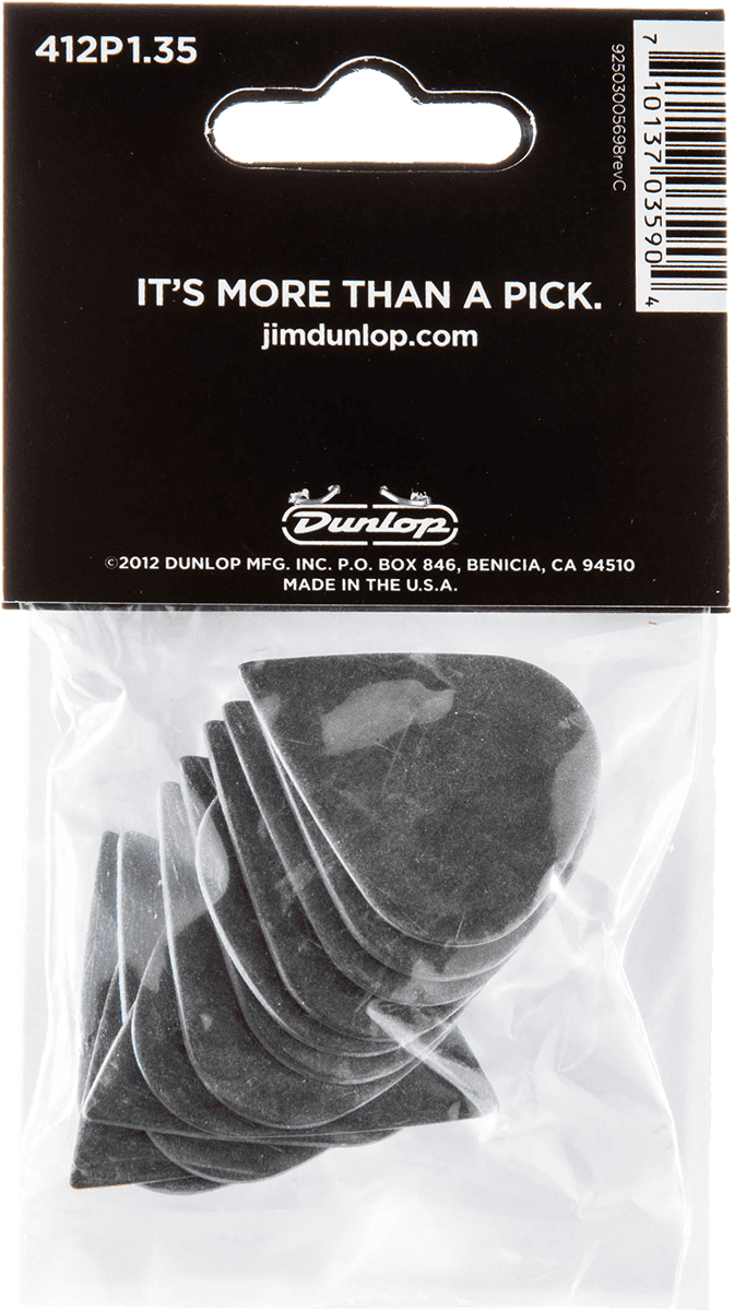 Jim Dunlop Tortex Sharp Pack De 12 - 1,35mm - Plectrum - Variation 1