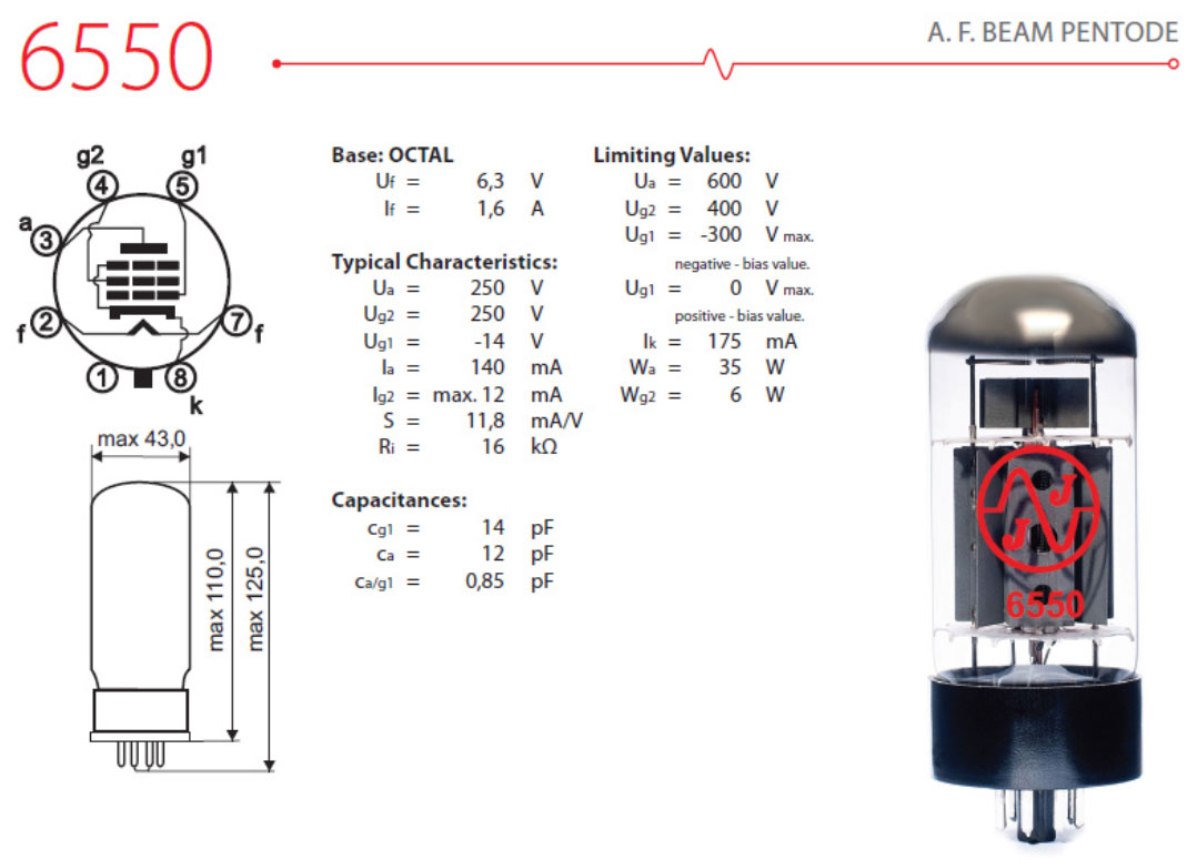 Jj Electronic 6550 Power Tube Puissance Unite - Buis voor Versterker Gitaar & Bas - Variation 1