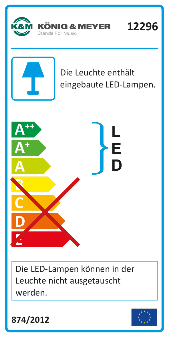 K&m 12296 Lampe à Led Pour Clavier Maître - - Keyboardstandaard - Variation 7