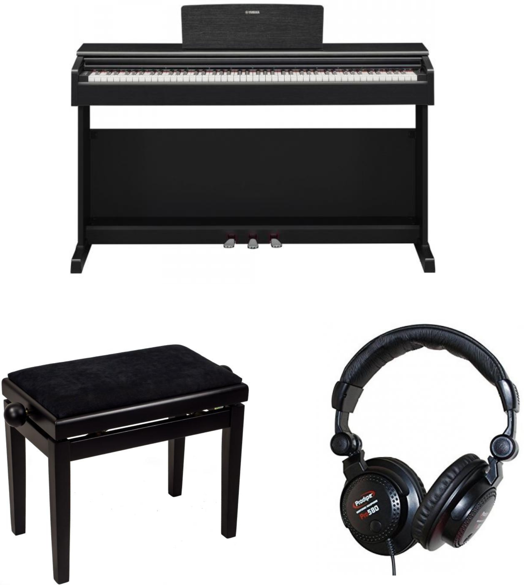 Kawai Cn-201 B  + Casque (pro580) + Banquette (xb 6160) - Digitale piano met meubel - Main picture