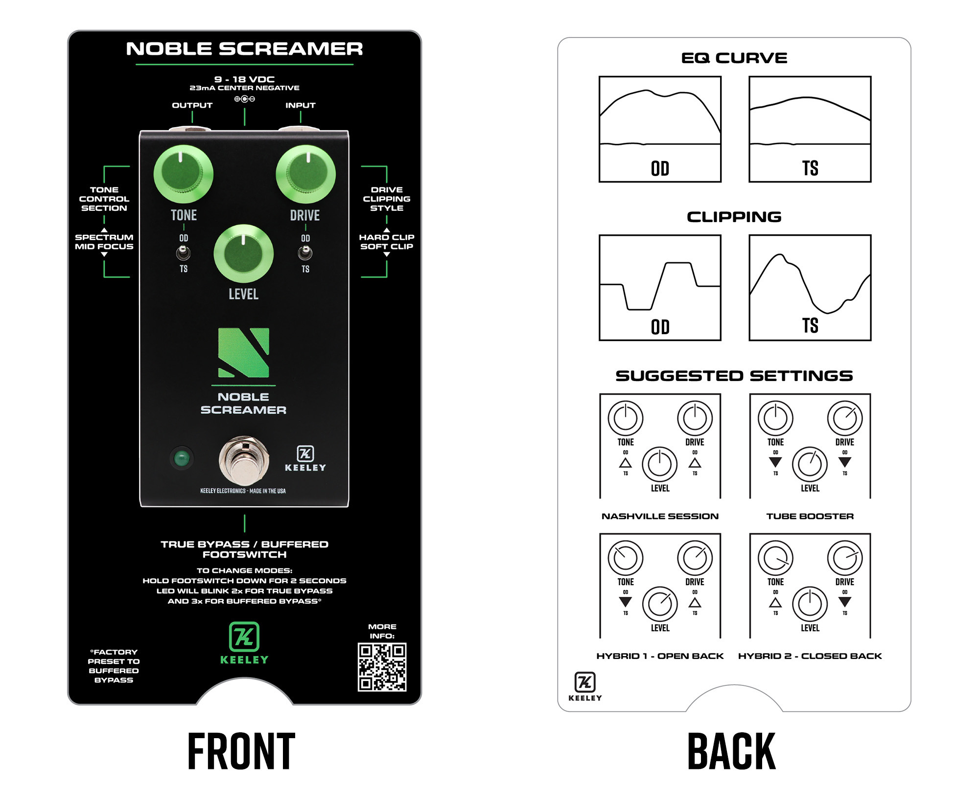 Keeley  Electronics Noble Screamer Overdrive And Boost - Overdrive/Distortion/fuzz effectpedaal - Variation 4
