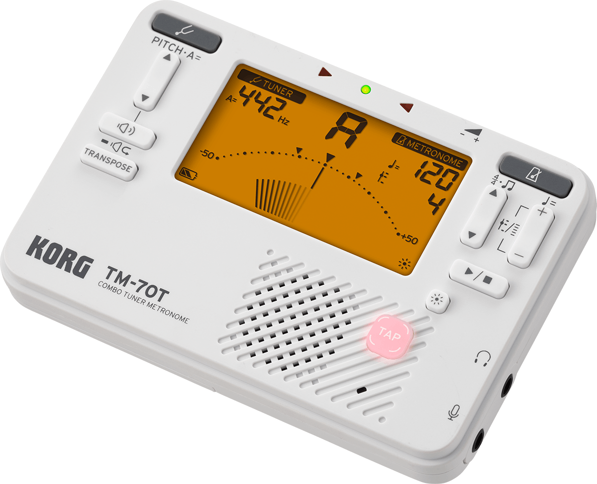 Korg Accordeur/metronome Tm70t-wh - Gitaarstemmer - Variation 1