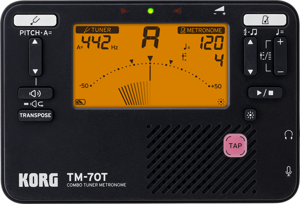 Korg Accordeur/metronome Tm70t-bk - Gitaarstemmer - Main picture