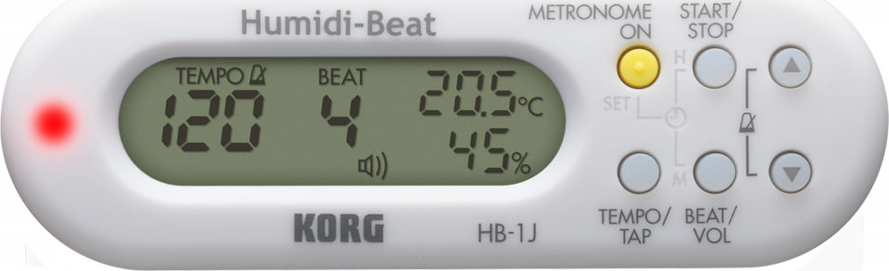 Korg Humidi-beat Metronome With Humidity Temperature Detector White - Gitaarstemmer - Main picture