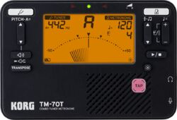 Gitaarstemmer Korg Tuner/Metronome TM70T-BK + Micro Clip