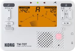 Gitaarstemmer Korg Tuner/Metronome TM70T-WH + Micro Clip