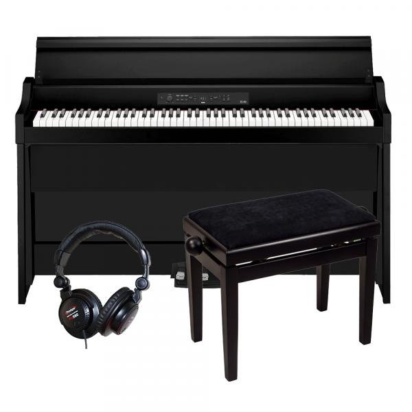 Digitale piano met meubel Korg G1B AIR BK + X-TONE XB6160 NOIR + CASQUE PRO580