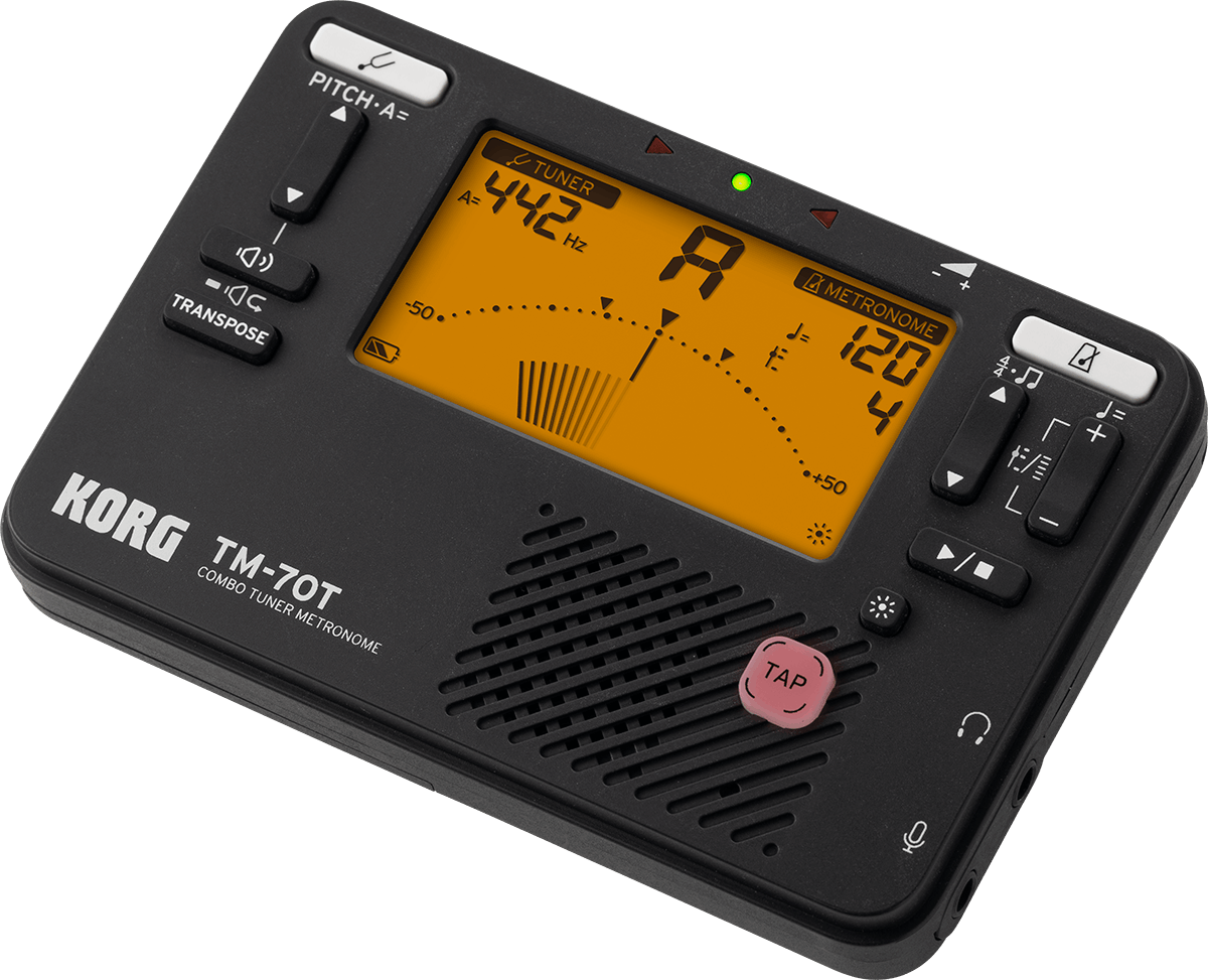 Korg Tm70t-bk + Micro Pince Cm400 Accordeur/metronome - Gitaarstemmer - Variation 1